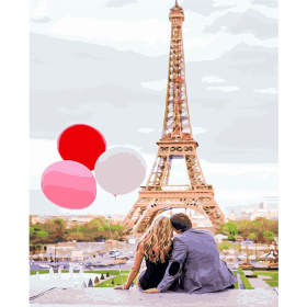 Картина за номерами Паризьке кохання 40x50 см