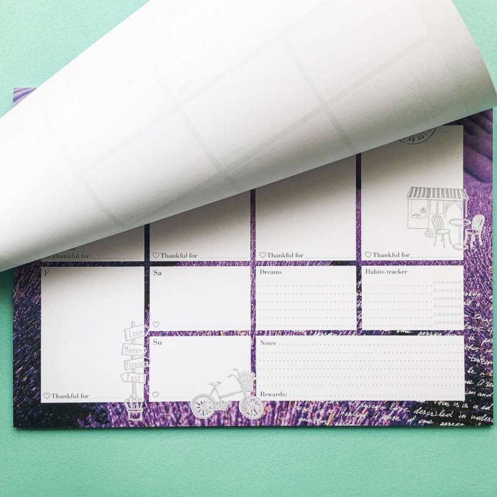 Отрывной еженедельник My Perfect Day Лаванда A4 52 листа