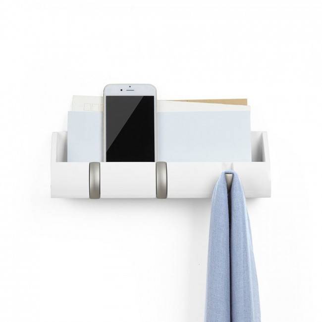 Настенный органайзер с крючками Cubby Mini Umbra Белый