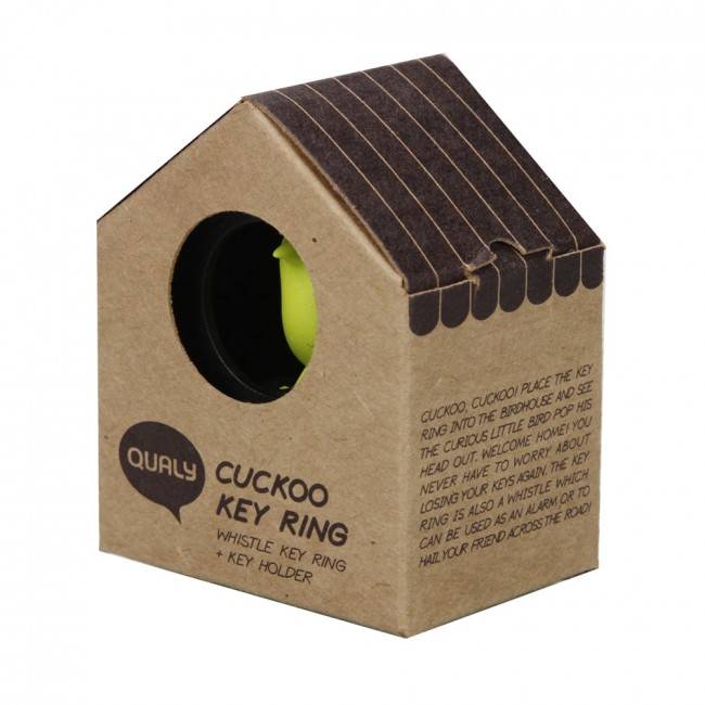 Ключница настенная и брелок для ключей Qualy Cuckoo White