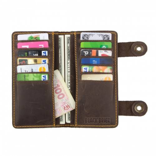 Вертикальное портмоне Black Brier Коричневое