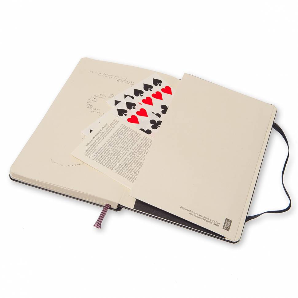 Средний блокнот Moleskine Alice's Adventures in Wonderland Чистые листы Твердая обложка