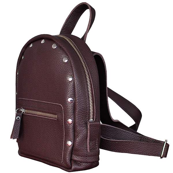 Рюкзак из кожи JIZUZ Baby Sport Wine с заклепками