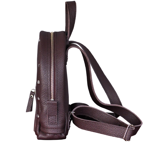 Рюкзак из кожи JIZUZ Baby Sport Wine с заклепками