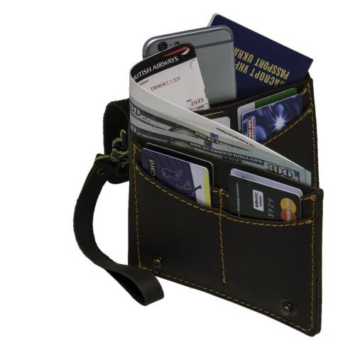 Кожаная сумка-органайзер для документов Black Brier Коричневая (ТК-3-33Р)