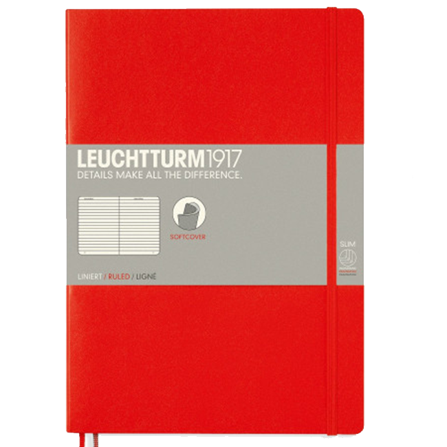 Блокнот Leuchtturm1917 Мягкий Composition Красный Линия (349306)