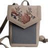 Рюкзак з екокожі Ornament Беж - графіт Троянди M