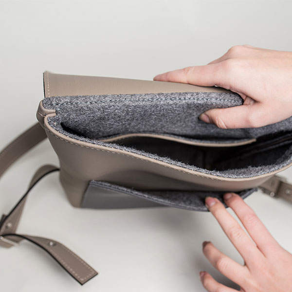 Рюкзак из экокожи Ornament Беж - графит Розы M