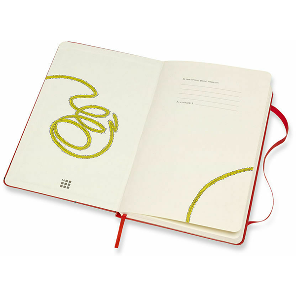 Средний блокнот Moleskine Wonder Woman Твердая обложка Красный Линия