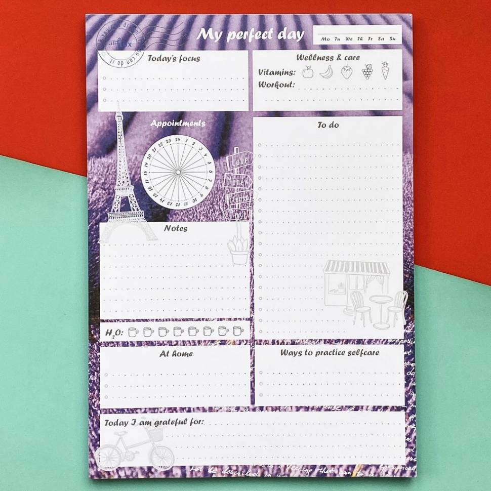 Отрывной ежедневник My Perfect Day Лаванда A5 62 листа