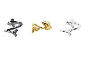 Кольцо на фалангу из черненого серебра Yastreb Рыбка