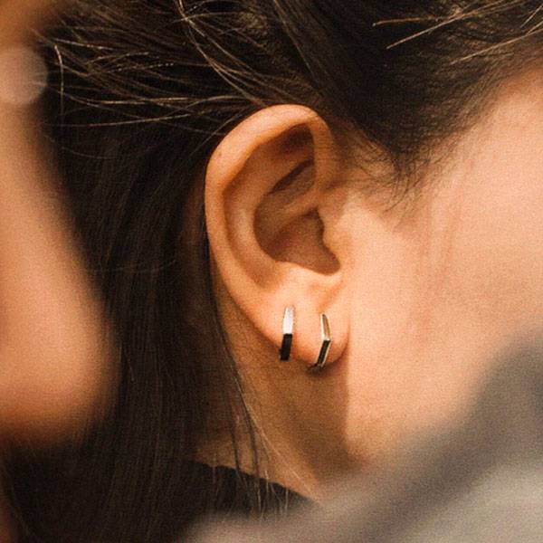 Серьги из серебра Cote & Jeunot Геометрия круглая форма