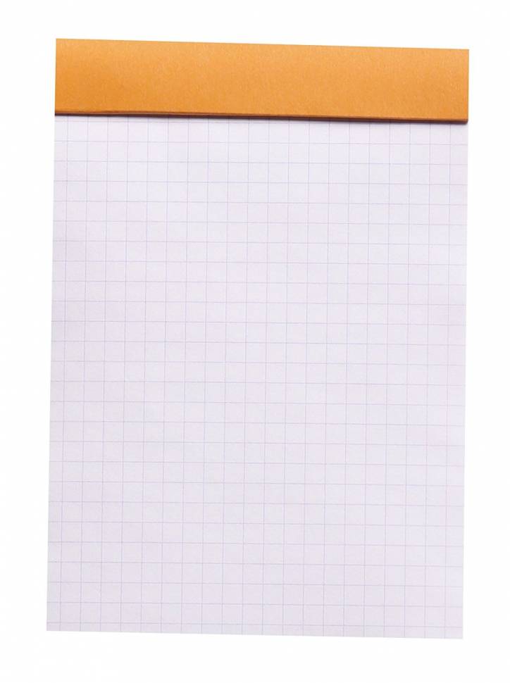 Блокнот Rhodia Pad Оранжевый, клетка, 10,5х15 см
