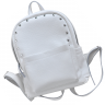 Рюкзак из кожи JIZUZ Carbon S White с заклепками
