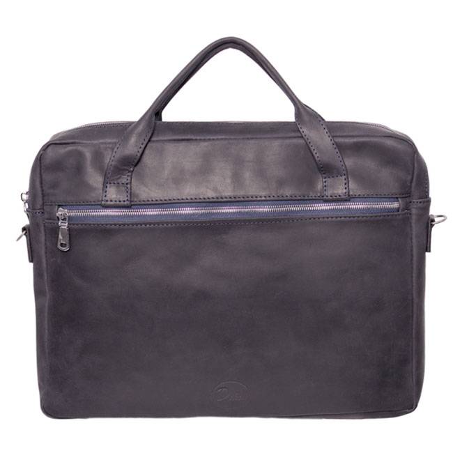 Кожаная сумка Мессенджер Dekey Cерая