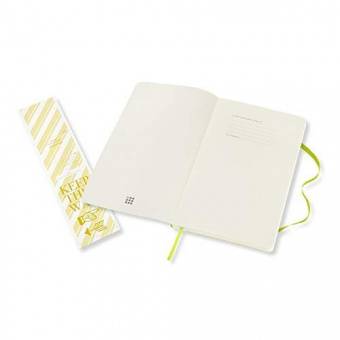 Средний блокнот Moleskine Classic Лимонный Зеленый Мягкий чистые листы
