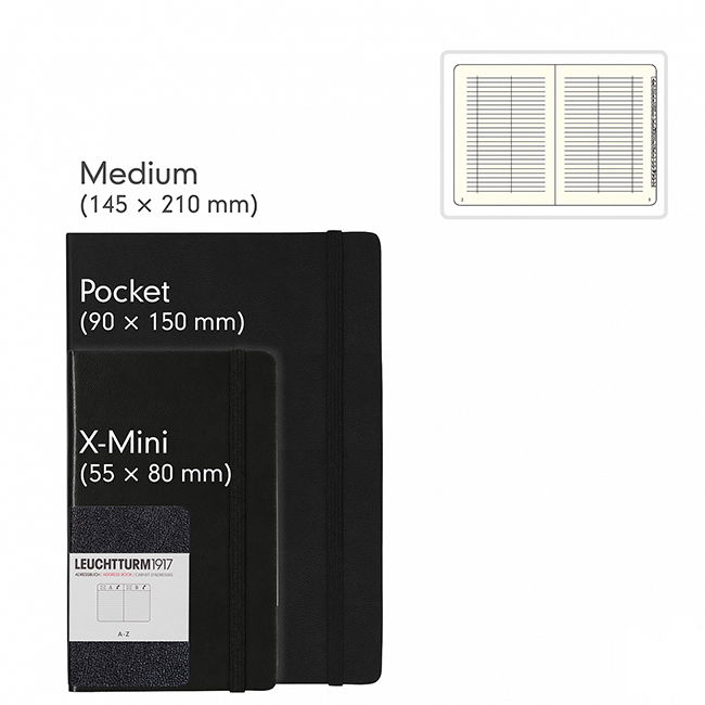 Блокнот для адресов Leuchtturm1917 СуперМини Черный (325725)