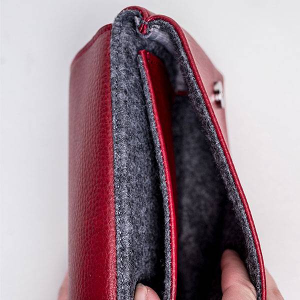 Поясная сумка из экокожи Ornament Красная