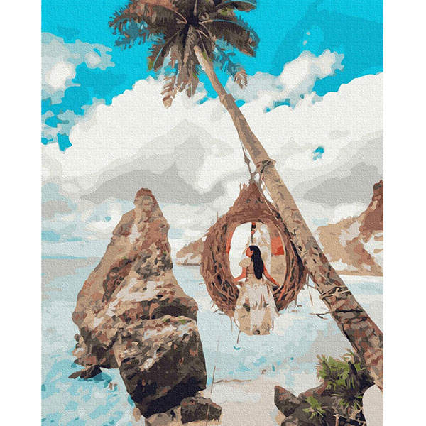 Картина за номерами Дівчина на райських островах 40x50 см