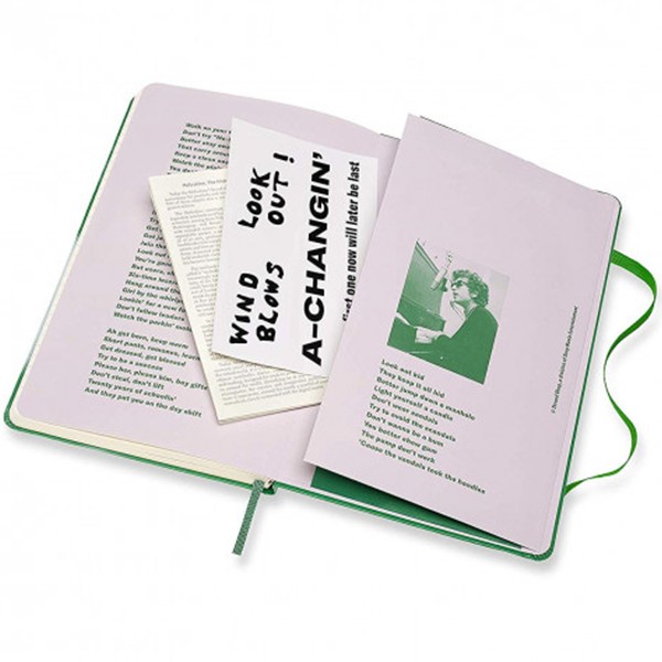 Средний блокнот Moleskine Bob Dylan Твердая обложка Зеленый Линия