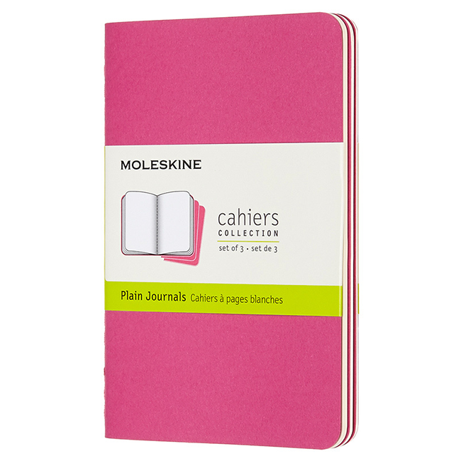 Кишеньковий Блокнот Moleskine Cahier (3 шт) Чисті Листи Кінетичний Рожевий