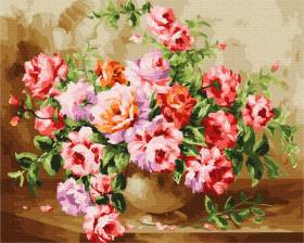Картина за номерами Пишний букет квітів 40x50 см