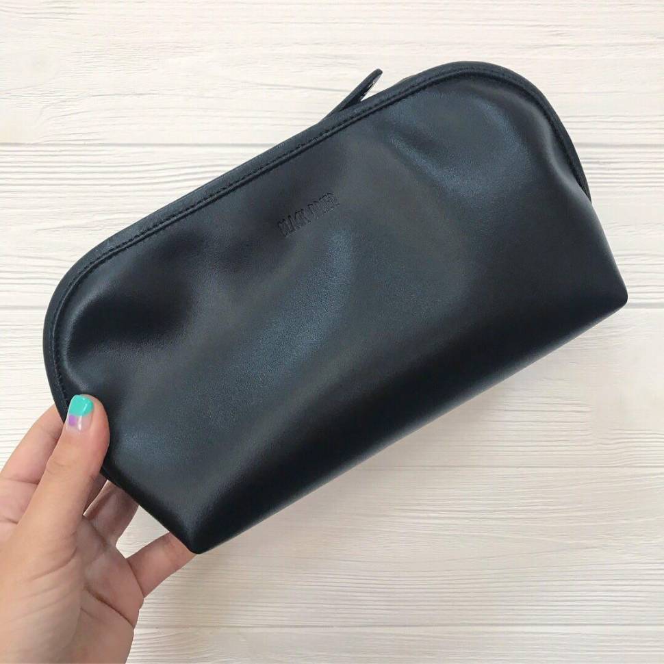 Кожаная косметичка Black Brier CB-15 черная