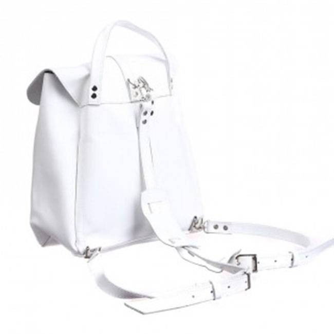 Шкіряний жіночий рюкзак Dekey Classic Білий