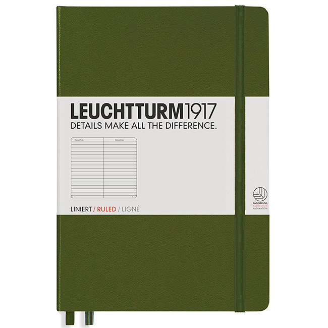Блокнот Leuchtturm1917 Средний Зеленый Линия (348101)