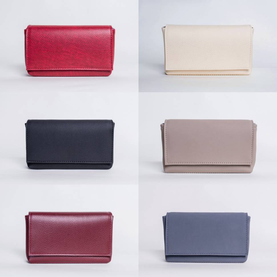 Поясная сумка из экокожи Ornament Молочная