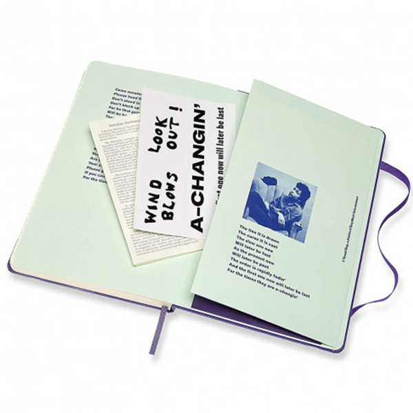 Средний блокнот Moleskine Bob Dylan Твердая обложка Фиолетовый Линия