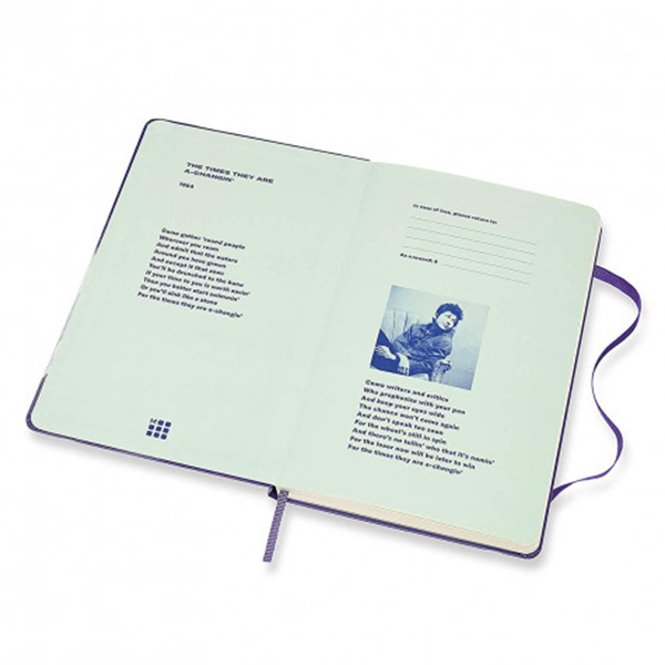 Средний блокнот Moleskine Bob Dylan Твердая обложка Фиолетовый Линия