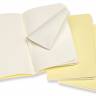 Кишеньковий Блокнот Moleskine Cahier (3 шт) Чисті Листи Ніжний Жовтий