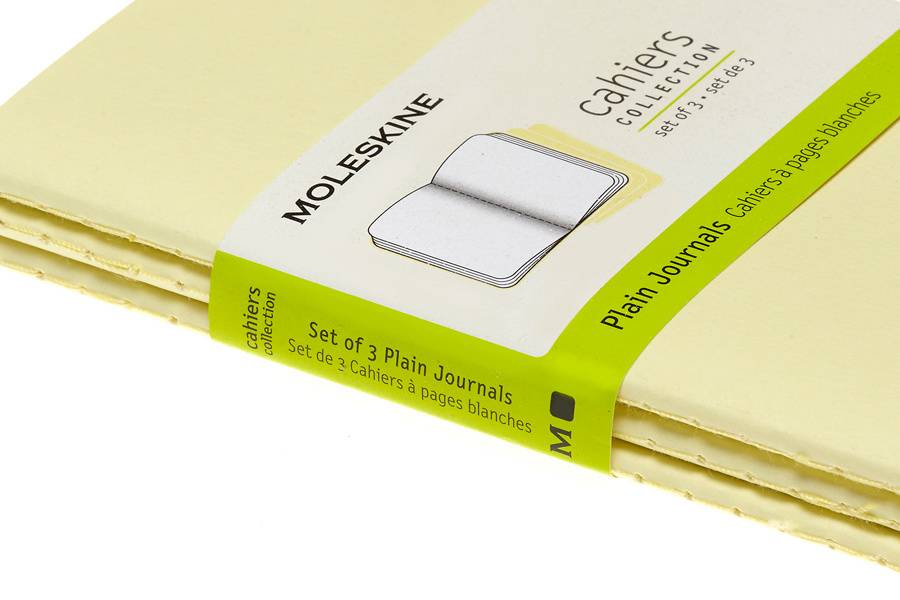 Карманный Блокнот Moleskine Cahier (3 шт) Чистые Листы Нежный Желтый