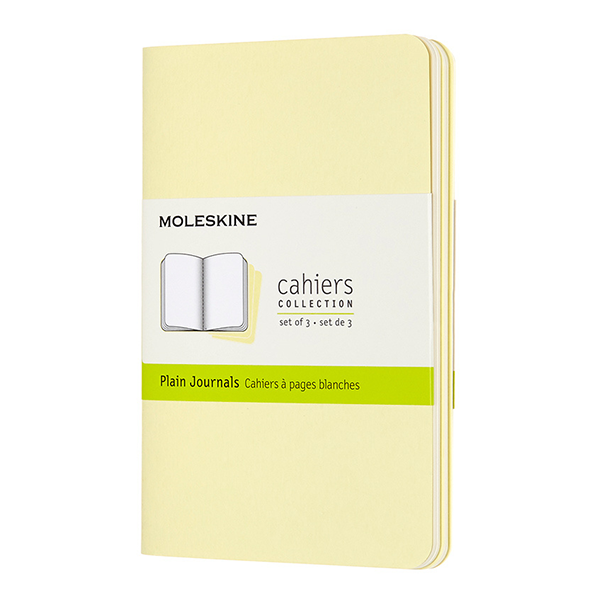 Кишеньковий Блокнот Moleskine Cahier (3 шт) Чисті Листи Ніжний Жовтий