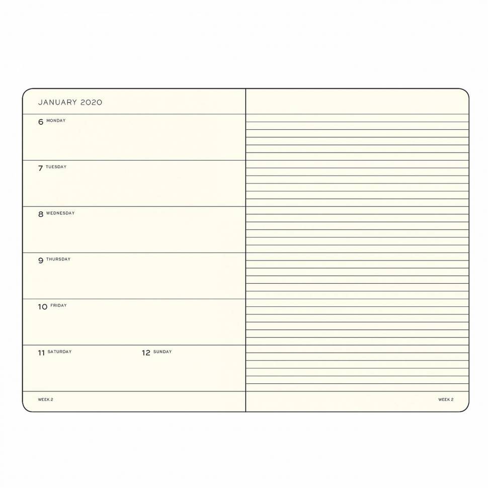 Средний Еженедельник с заметками Leuchtturm1917 Винный 2020 (359879)