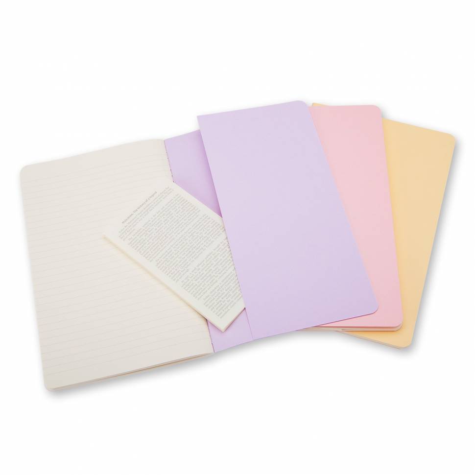 Средняя тетрадь (3 шт) Moleskine Cahier пастельная Линия
