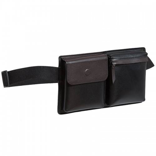 Нагрудная кожаная сумка с тремя карманами Black Brier CM-2