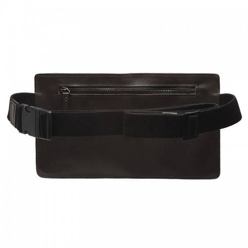 Нагрудная кожаная сумка с тремя карманами Black Brier CM-2