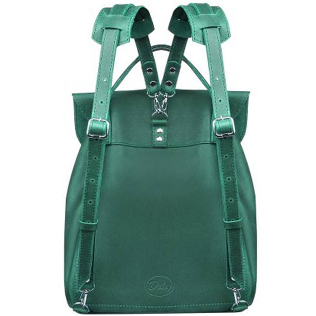 Шкіряний жіночий рюкзак Dekey Classic Смарагдовий