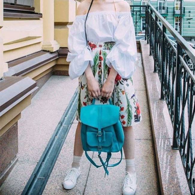 Шкіряний жіночий рюкзак Dekey Classic Смарагдовий