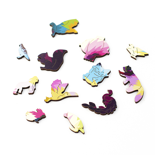 Деревянный пазл The Family Панда + секретный пазл