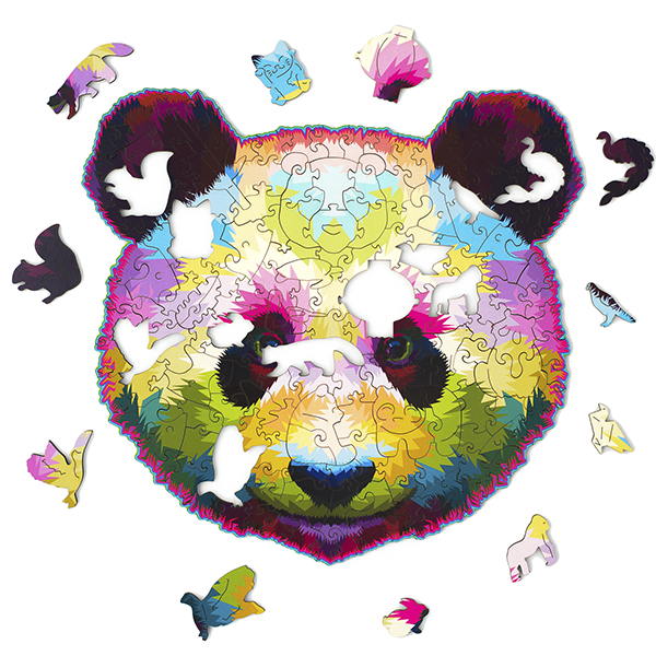 Деревянный пазл The Family Панда + секретный пазл