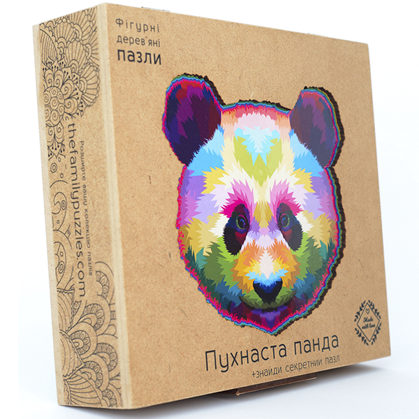 Деревянный пазл The Family Панда + секретный пазл