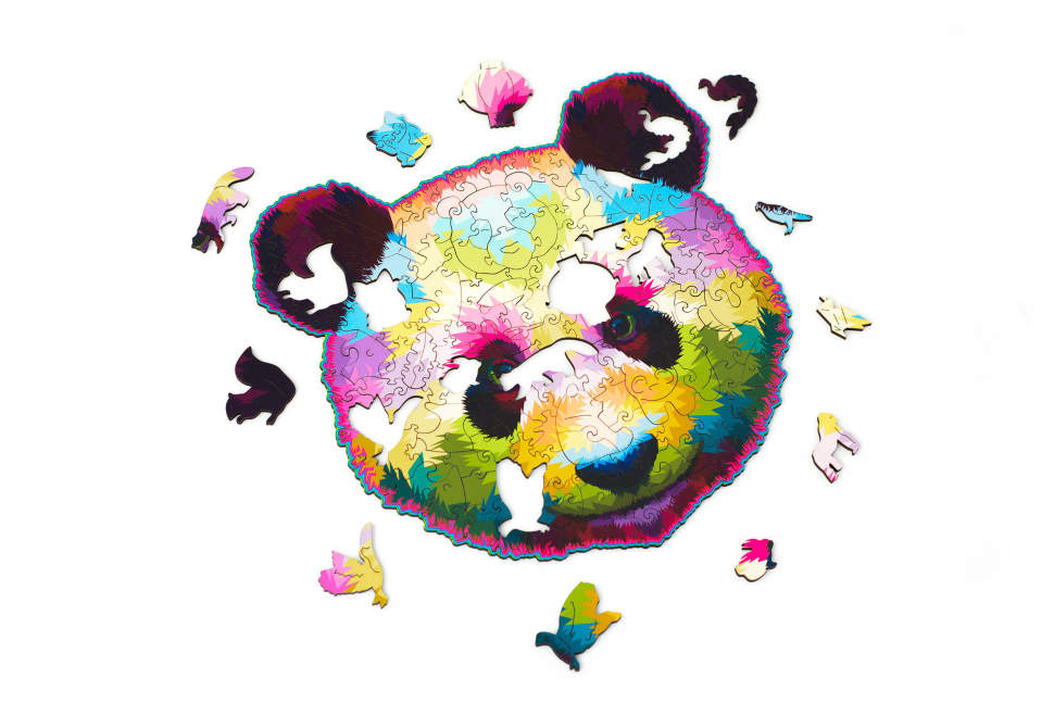 Деревянный пазл The Family Панда + секретный пазл