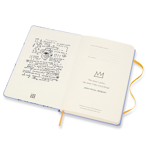 Средний блокнот Moleskine Basquiat Твердая обложка Фиолетовый Чистые листы