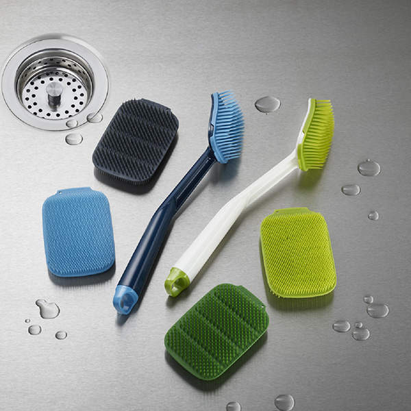 Щетка для мытья посуды Joseph Joseph c запасной насадкой Синяя