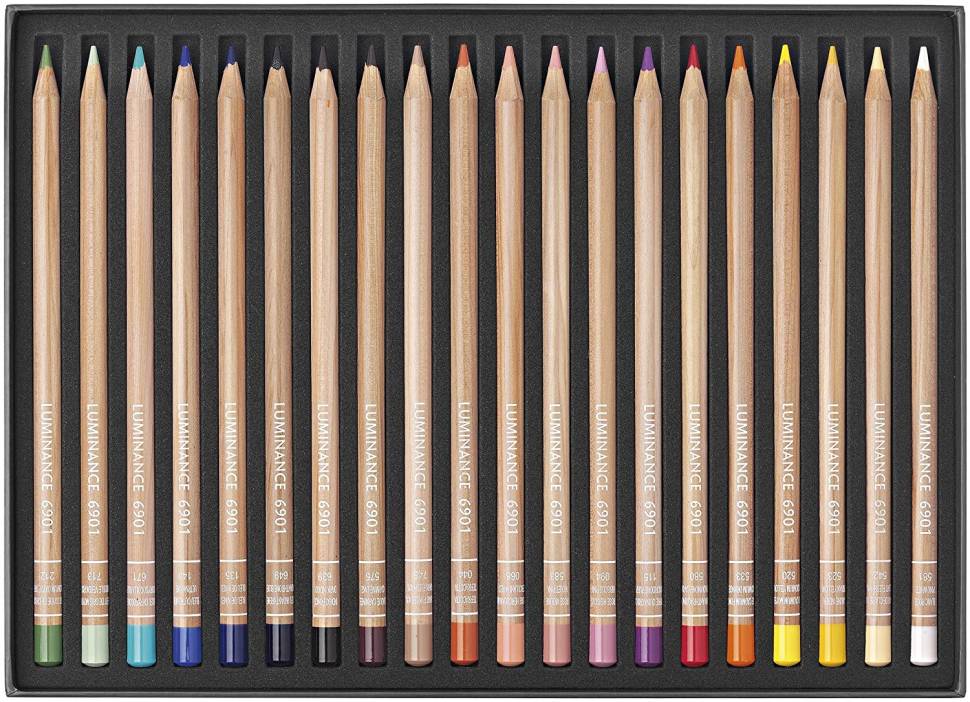 Набор Водостойких Карандашей Caran d'Ache Luminance Portrait 20 цветов