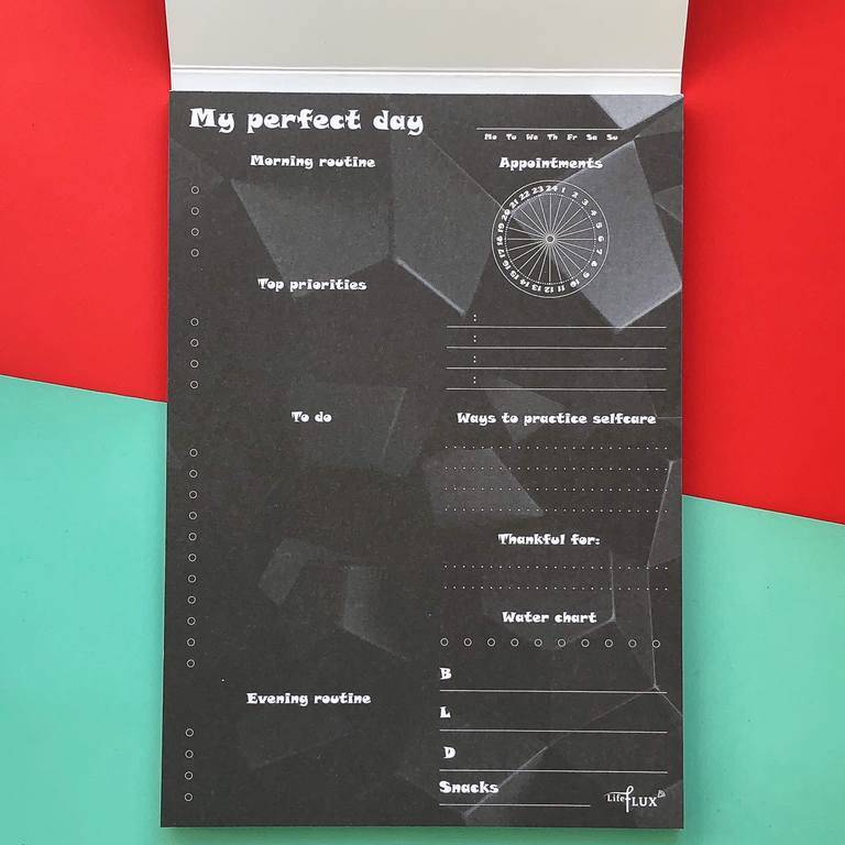 Отрывной ежедневник My Perfect Day Черный + ручка A5 62 листа в обложке