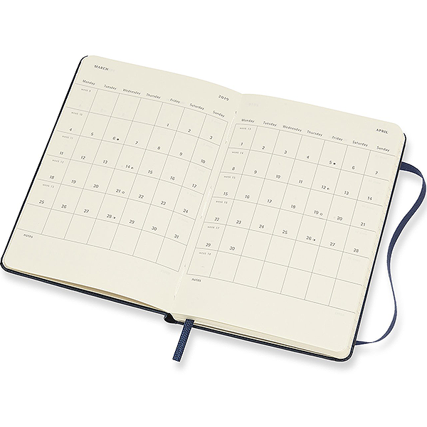 Карманный еженедельник с заметками Moleskine 2019 твердый Сапфир
